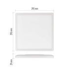 LED felületi lámpatest FLORI négyzet, fehér, 18W, semleges fehér