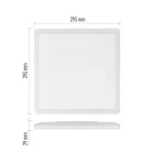 LED felületi lámpatest FLORI négyzet, fehér, 18W, semleges fehér