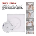 LED felületi lámpatest FLORI négyzet, fehér, 18W, semleges fehér