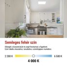 LED felületi lámpatest FLORI négyzet, fehér, 18W, semleges fehér