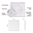 LED felületi lámpatest FLORI négyzet, fehér, 18W, semleges fehér