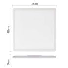 LED felületi lámpatest FLORI négyzet, fehér, 22W, semleges fehér