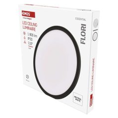   LED felületi lámpatest FLORI fekete, fehér, 18W, semleges fehér