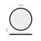 LED felületi lámpatest FLORI fekete, fehér, 18W, semleges fehér