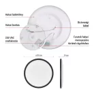 LED felületi lámpatest FLORI fekete, fehér, 18W, semleges fehér