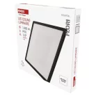LED felületi lámpatest FLORI négyzet, fekete, 18W, semleges fehér