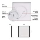 LED felületi lámpatest FLORI négyzet, fekete, 18W, semleges fehér