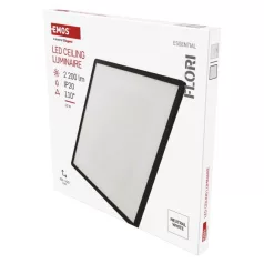   LED felületi lámpatest FLORI négyzet, fehér, 22W, semleges fehér
