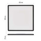 LED felületi lámpatest FLORI négyzet, fehér, 22W, semleges fehér