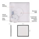 LED felületi lámpatest FLORI négyzet, fehér, 22W, semleges fehér