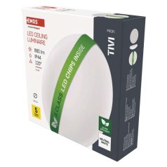   LED mennyezeti lámpatest TIVI, A CLASS, kerek, fehér 5,2W, IP44, Természetes fehér