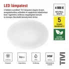 LED mennyezeti lámpatest TIVI, A CLASS,  MW, kerek, fehér 8,6W, IP44, Természetes fehér