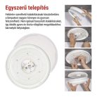 LED mennyezeti lámpatest TIVI, A CLASS,  MW, kerek, fehér 8,6W, IP44, Természetes fehér