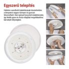 LED mennyezeti lámpatest TIVI, A CLASS, MW sen.kerek, fehér 12,5W, IP44, Természetes fehér