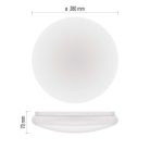 LED mennyezeti lámpatest TIVI, A CLASS, kerek, fehér 12,5W, IP44, Természetes fehér