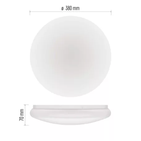 LED mennyezeti lámpatest TIVI, A CLASS, kerek, fehér 12,5W, IP44, Természetes fehér