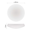 LED mennyezeti lámpatest TIVI, B CLASS, kerek, fehér 8,6W, IP44, Meleg fehér