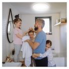 LED mennyezeti lámpatest TIVI, B CLASS, kerek, fehér 12,5W, IP44, Meleg fehér