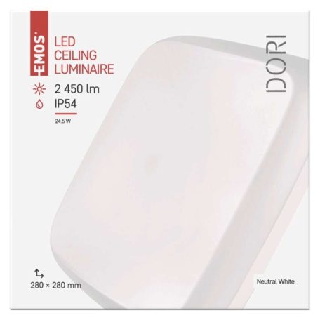 EMOS Dori LED mennyezeti lámpa 24,5W 2450lm IP54 term. fehér