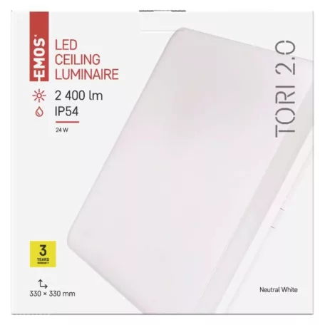 EMOS LED MENNYEZETI LÁMPA TORI 24W NW IP54