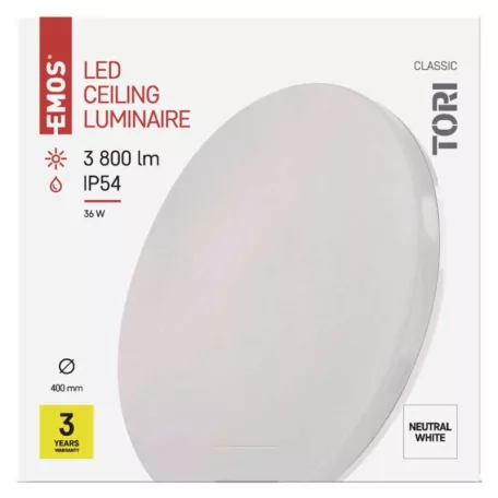 EMOS LED MENNYEZETI LÁMPA TORI 36W NW IP54