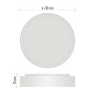 LED felületi lámpatest RORI kerek, fehér, 17W, CCT