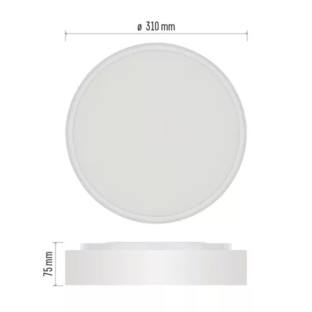 LED felületi lámpatest RORI kerek, fehér, 17W, CCT