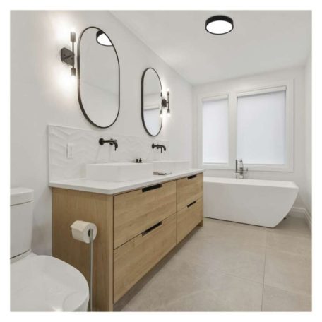 LED felületi lámpatest RORI kerek, fekete, 17W, CCT