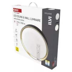   ILVI LED-es felületre szerelhető lámpa, kör alakú, 45 W, fényerő-szabályozás + CCT, feket
