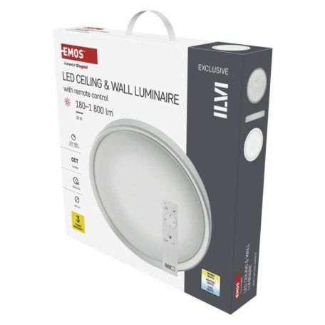 EMOS LED mennyezeti lámpa ILVI 30W 1800lm dimm. állítható színhőmérséklet