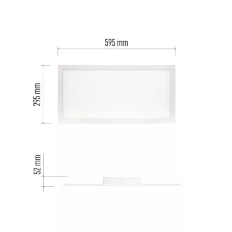 EMOS LED MENNYEZETI PANEL RIVI 30x60, 25W, DIMM., ÁLLÍTHATÓ SZÍNHŐM.