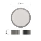 LED felületi lámpatest NEXXO, kerek, ezüst, 12,5W, CCT