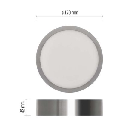 LED felületi lámpatest NEXXO, kerek, ezüst, 12,5W, CCT