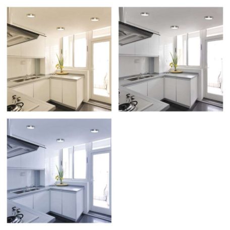 LED felületi lámpatest NEXXO, kerek, ezüst, 12,5W, CCT