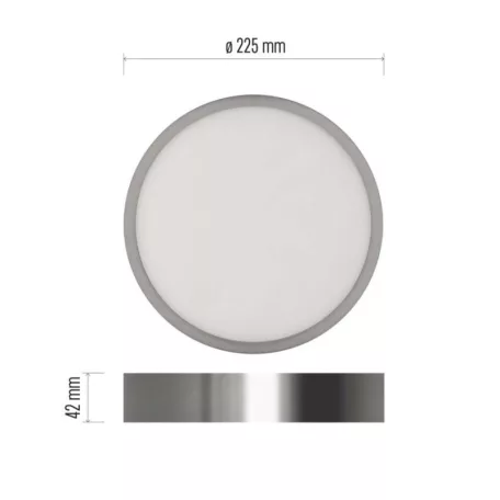 LED felületi lámpatest NEXXO, kerek, ezüst, 21W, CCT
