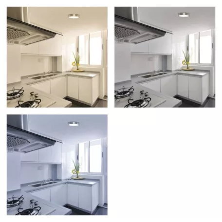 LED felületi lámpatest NEXXO, kerek, ezüst, 21W, CCT