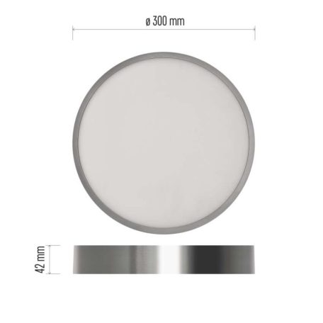 LED felületi lámpatest NEXXO, kerek, ezüst, 28,5W, CCT