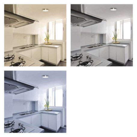 LED felületi lámpatest NEXXO, kerek, ezüst, 28,5W, CCT