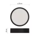 LED felületi lámpatest NEXXO, kerek, fekete, 12,5W, CCT