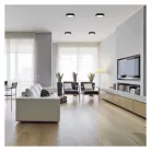 LED felületi lámpatest NEXXO, kerek, fekete, 12,5W, CCT