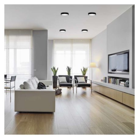 LED felületi lámpatest NEXXO, kerek, fekete, 12,5W, CCT