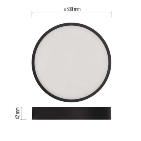 LED felületi lámpatest NEXXO, kerek, fekete, 28,5W, CCT