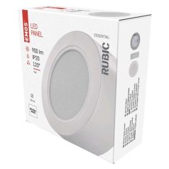   LED felületi lámpatest RUBIC, kerek, fehér, 9W, természetes fehér