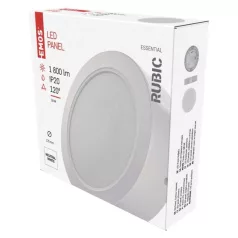   LED felületi lámpatest RUBIC, kerek, fehér, 18W, természetes fehér