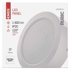 LED felületi lámpatest RUBIC, kerek, fehér, 18W, természetes fehér