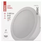 LED felületi lámpatest RUBIC, kerek, fehér, 24W, természetes fehér