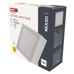   LED felületi lámpatest NEXXO, négyzet, fehér, 7,6W,Természetes fehér