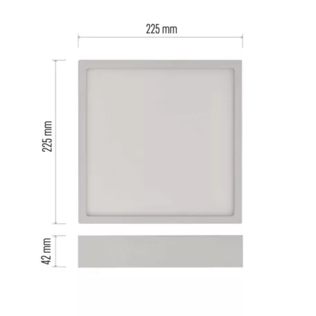 LED felületi lámpatest NEXXO, négyzet, fehér, 21W,Természetes fehér