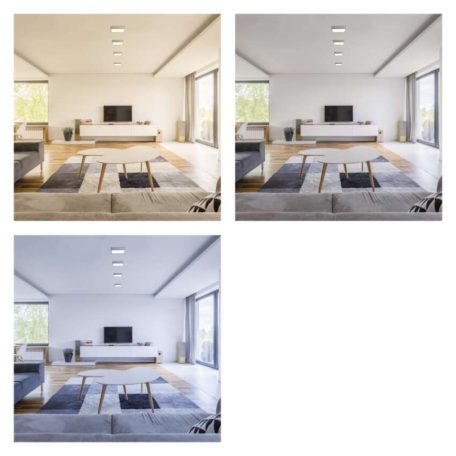 LED felületi lámpatest NEXXO, négyzet, ezüst, 12,5W, CCT