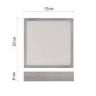 LED felületi lámpatest NEXXO, négyzet, ezüst, 21W, CCT